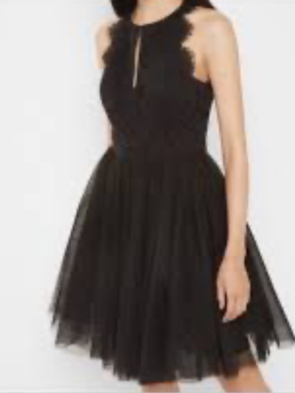 Ted Baker Black Tulle Lace Mini Dress Sz 4